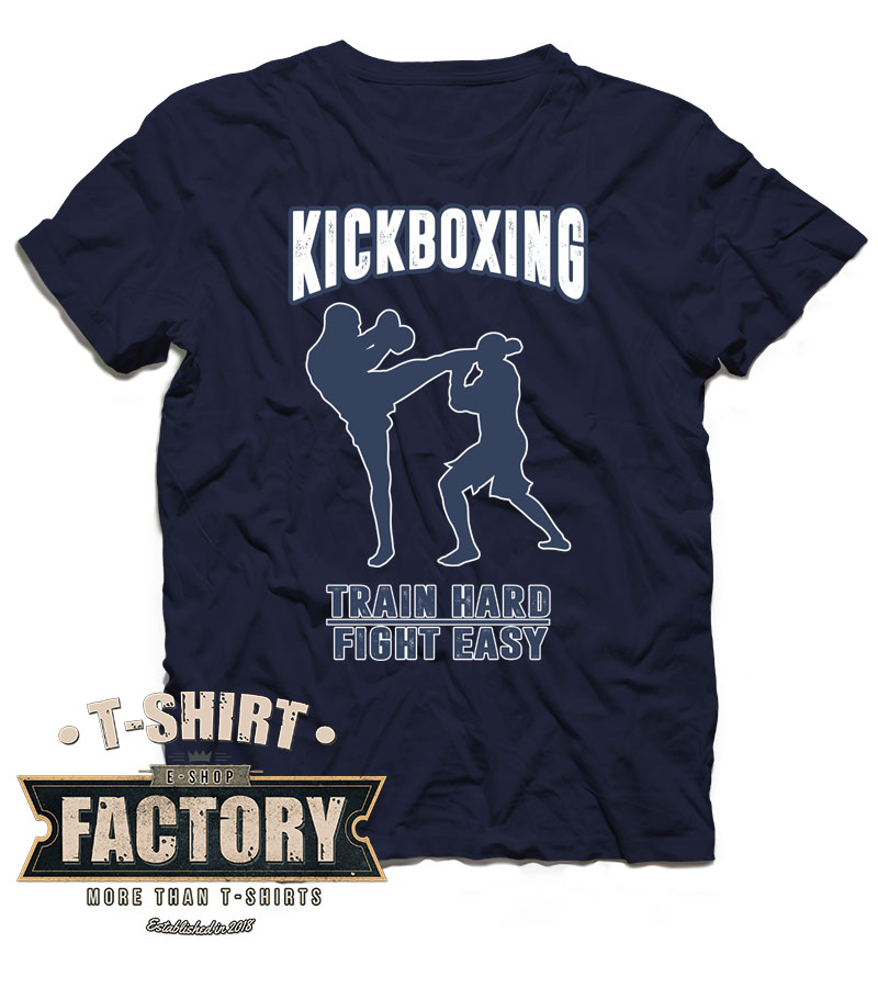 Tričko Kickboxing, S, tmavomodrá