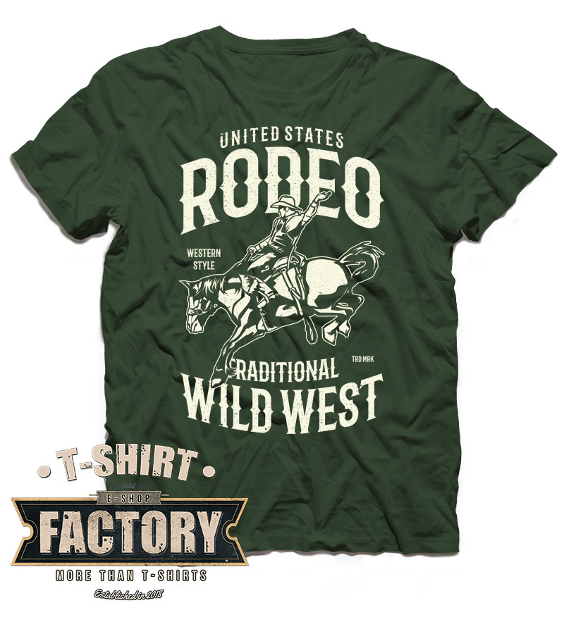 Tričko Rodeo wild west, L, fl.zelená