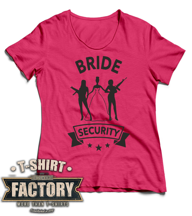 Dámske tričko Bride security
