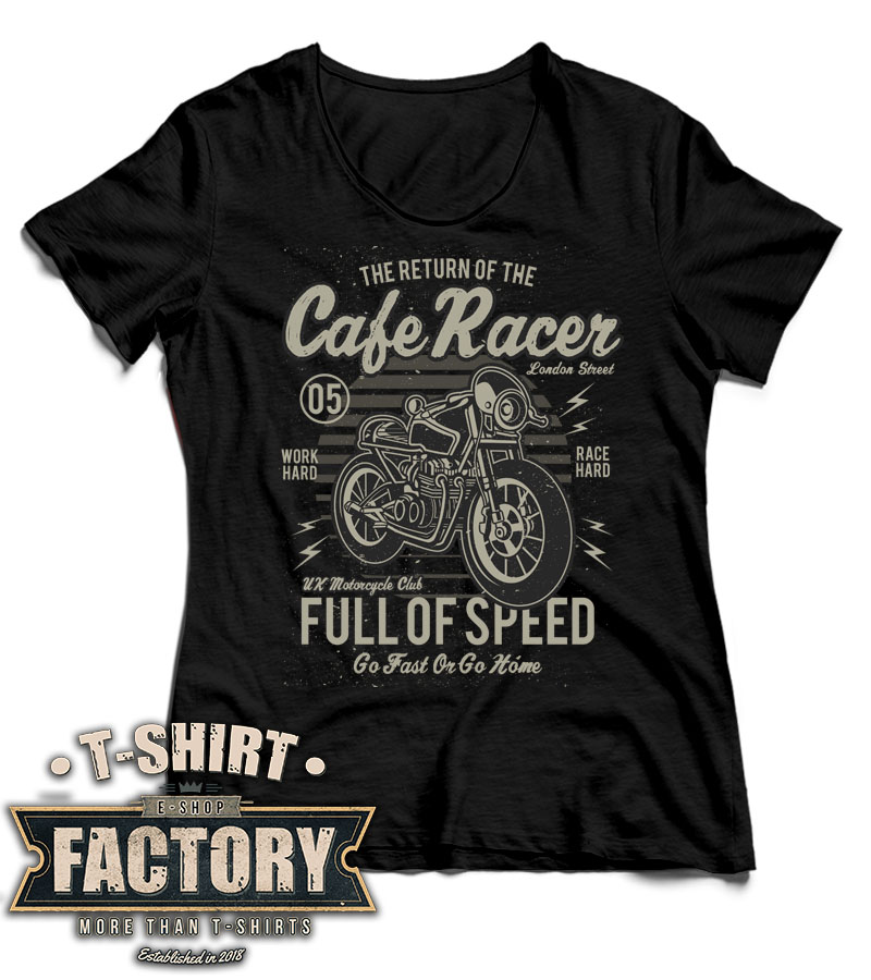 Dámske tričko Cafe Racer- Full of speed