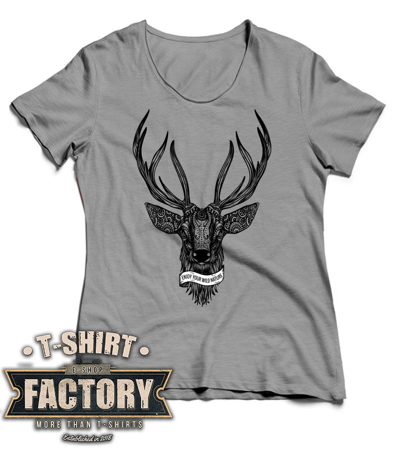Dámske tričko Deer b&w