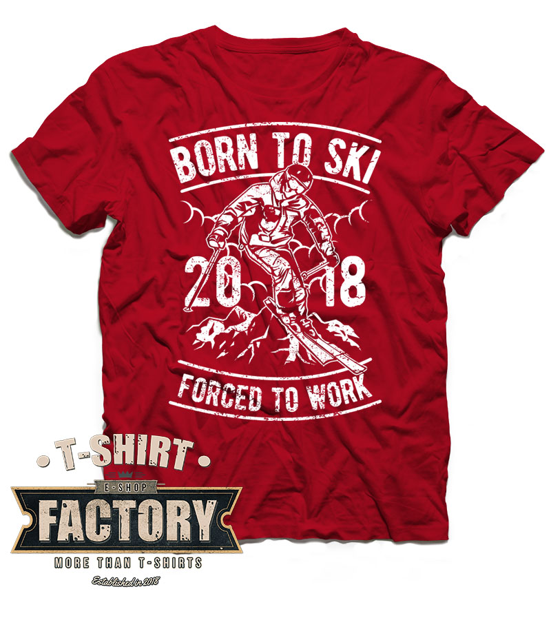 Tričko Born To Ski
