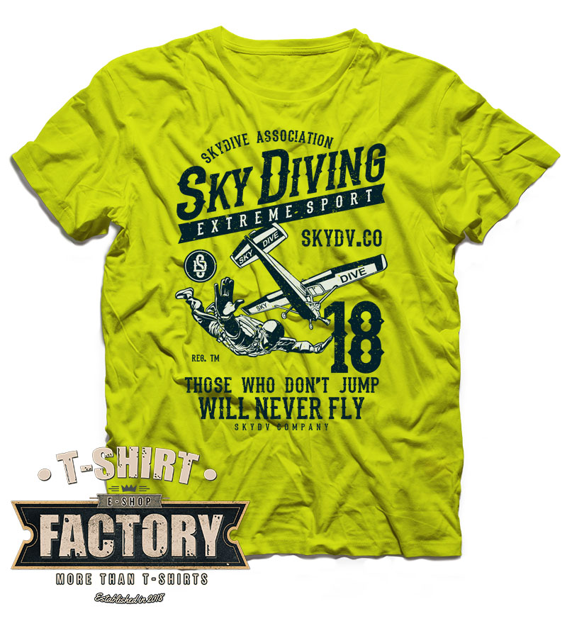Tričko Sky Diving extreme sport