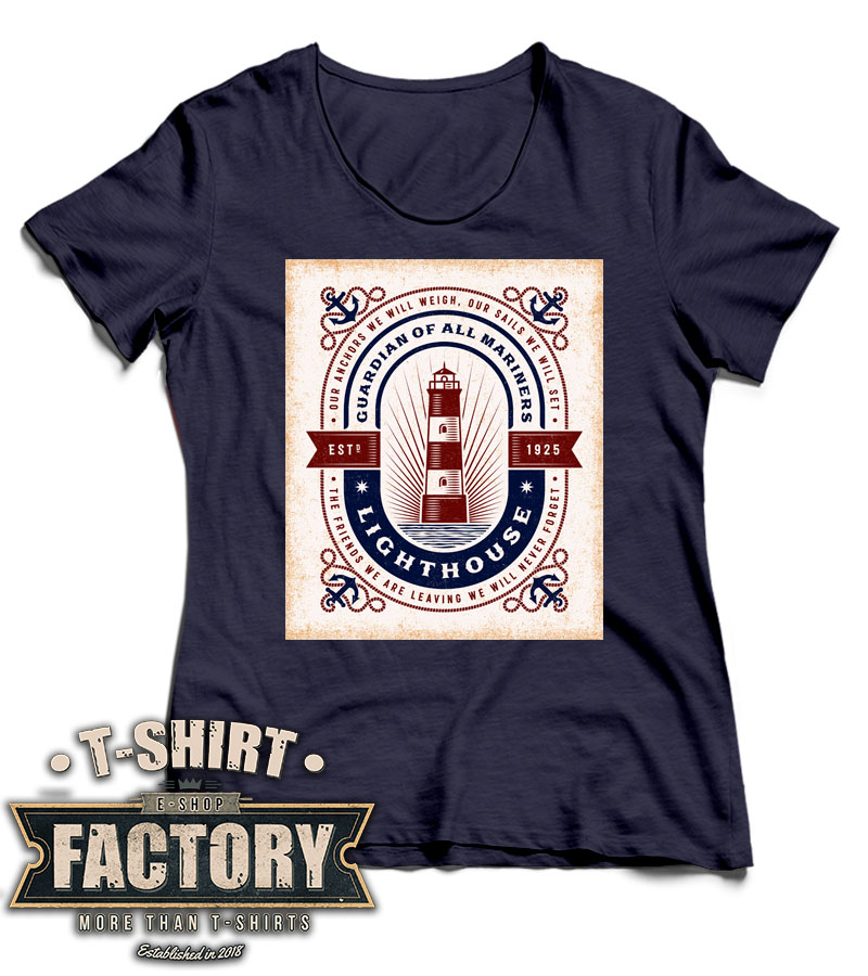 Dámske tričko Vintage Lighthouse