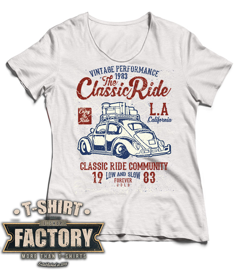 Dámske tričko Vintage classic ride