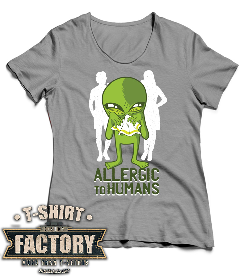 Dámske tričko Allergic to humans