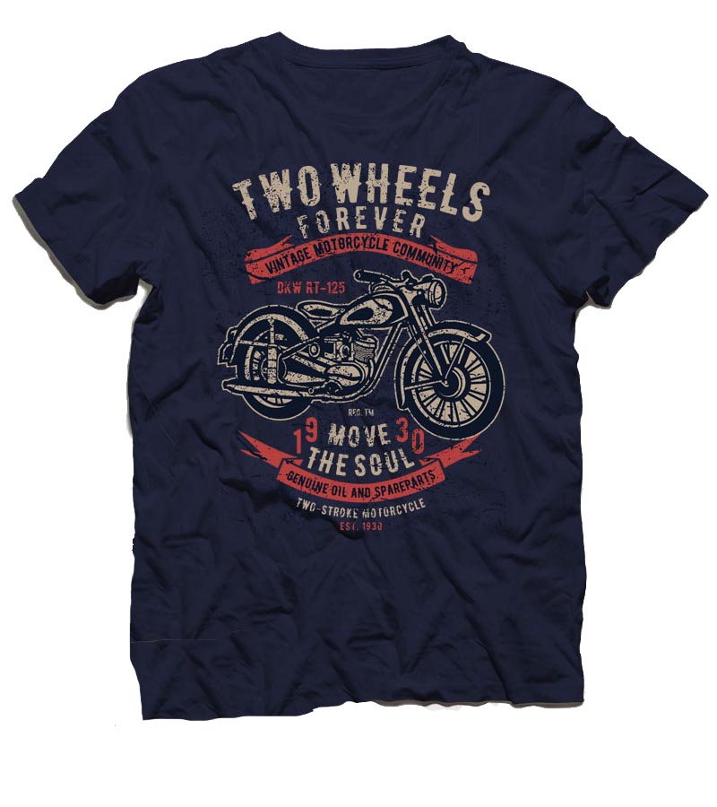 Tričko Two wheels forever