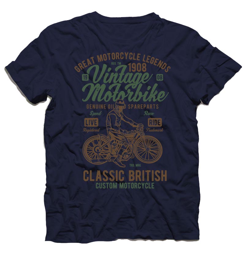 Tričko Vintage Motorbike
