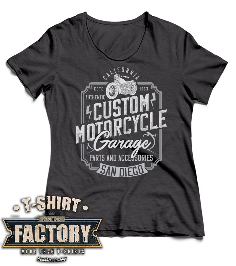 Dámske tričko Custom motorcycle San diego