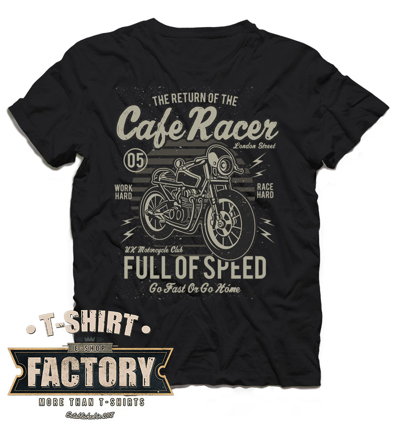 Tričko Cafe Racer- Full of speed